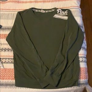 VS PINK green long sleeve shirt